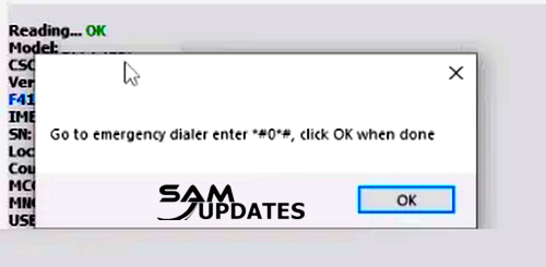 it will prompt you to dial *#0*# and then click on OK.